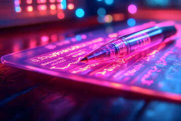 Financial data analysis with pen