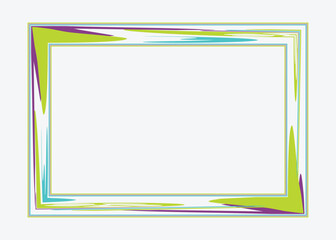 Vector luxury photo frame border design, certificate border, resume border frame with color