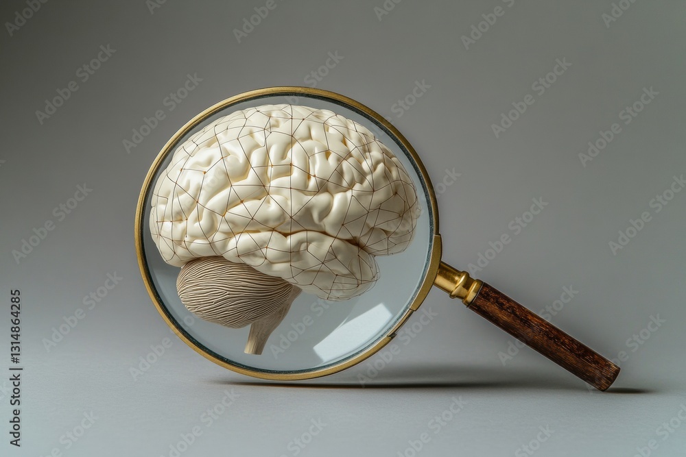 Poster exploring transparency in artificial intelligence with a magnified brain network representation