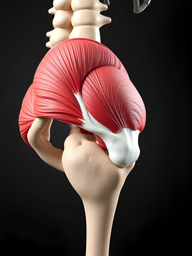 3d rendered medically accurate muscle illustration of the obturator externus
