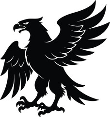Fototapeta premium Eagle Bird Silhouette Vector File, Eagle Icon Vector