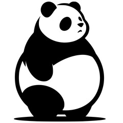 Cute panda silhouette