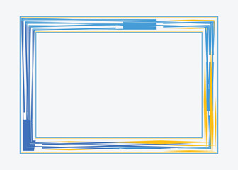 Vector luxury photo frame border design, certificate border, resume border frame with blue and golden color