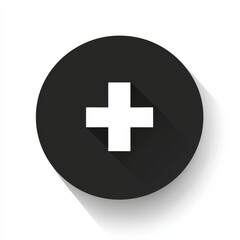 Obraz premium Icon representing addition with shadow and circular design for modern user interface