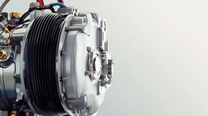 Close-up of a vehicle engine's intricate components