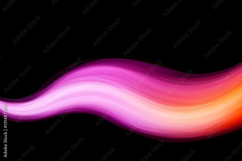 Poster dynamic abstract wave in vivid spectrum blending on black backdrop
