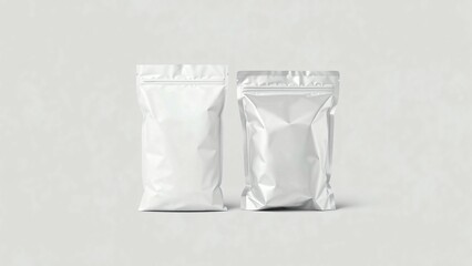 White, and Silver, pouch, standing, package, bags of different shapes and sizes. mock up, pack, Plastic, packaging, mockup, branding, templates, food, zip, blank, chips, snack,