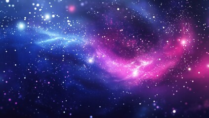 Fototapeta premium Stunning Cosmic Galaxy with Vibrant Colors and Twinkling Stars, Capturing the Essence of Space and Celestial Beauty in a Mesmerizing Scene