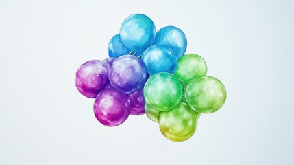 Fototapeta premium Colorful balloons cluster, celebration, party, abstract art