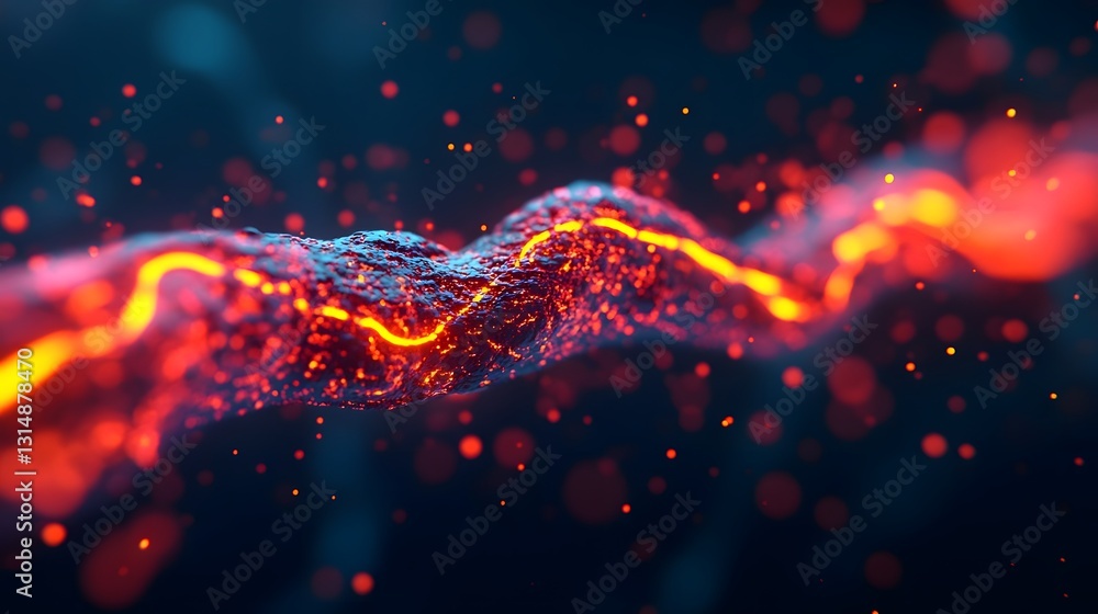 Poster dynamic visualization of oxygenated and deoxygenated blood flow in the body's circulatory system