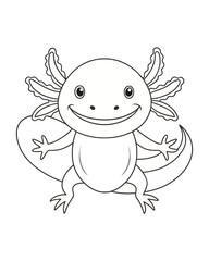 Axolotl coloring book far kids pages