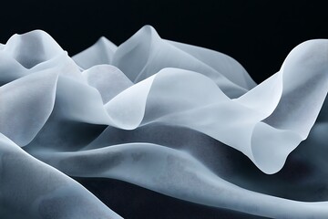 Obraz premium Sheer Organza Waves Gently Against a Subdued Background Surface