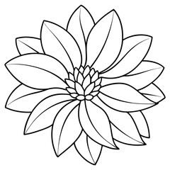 a flower sketch vector line art silhouette