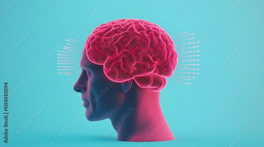 Poster diminished auditory signal processing in elderly brain 3d conceptual
