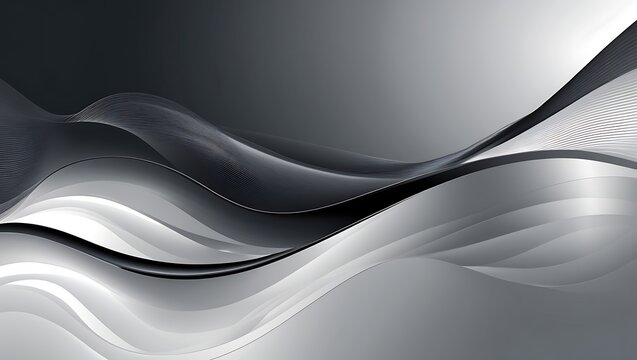 A refined corporate background with a charcoal-to-silver gradient and soft abstract waves, exuding professionalism and luxury for high-end business presentations and financial firms.