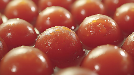 Close-up of many round red food items