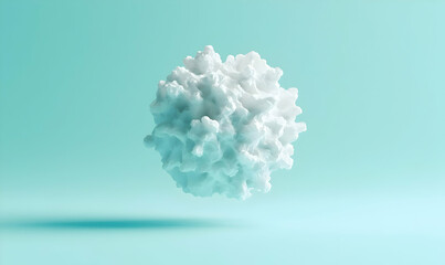 Abstract White Cloud Structure on Soft Blue Background