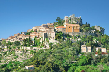 medieval Village of Èze,french Riviera,Cote d`Azur,mediterranean