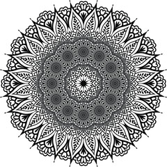 Beautiful floral pattern mandala art isolated on a white background, decoration element for meditation poster, yoga, banner, henna, invitation, cover page, design element mandala art, vector art