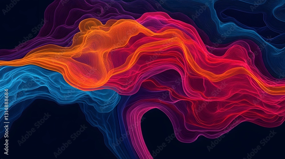 Poster mesmerizing visualization of aging auditory neural pathways