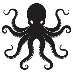 black octopus logo kraken tentacle logo aquatic vector