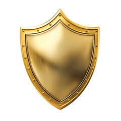 Golden Shield of Protection Strong and Secure Symbol of Safety