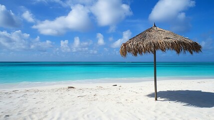 Beach Umbrella at Los Roques National Park