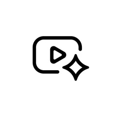 Play button and star icons design. perfect for multimedia apps, indicating entertainment features.