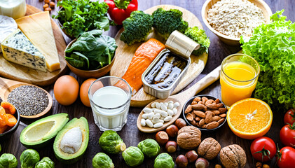 Food products recommended for osteoporosis and healthy bones