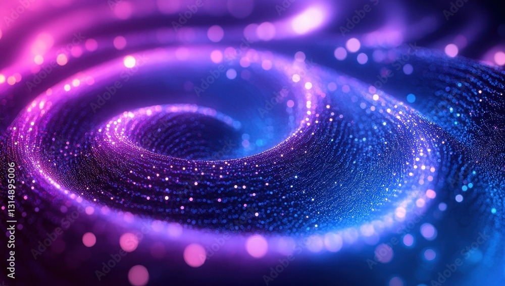 Aufkleber vibrant swirling patterns with dynamic lights in pink and blue hues creating a mesmerizing visual ef