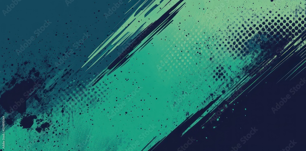 Aufkleber abstract green and navy blue background with diagonal lines vector presentation