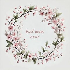 Fototapeta premium Mother's Day greeting card with 