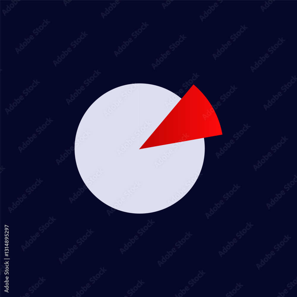 Poster a basic circle diagram features a small red segment, showcasing a clean and minimalist design.