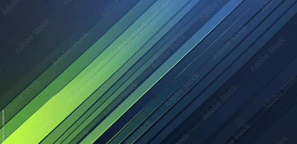 Poster vector background with a blue and green color scheme, featuring diagonal lines with gradients.