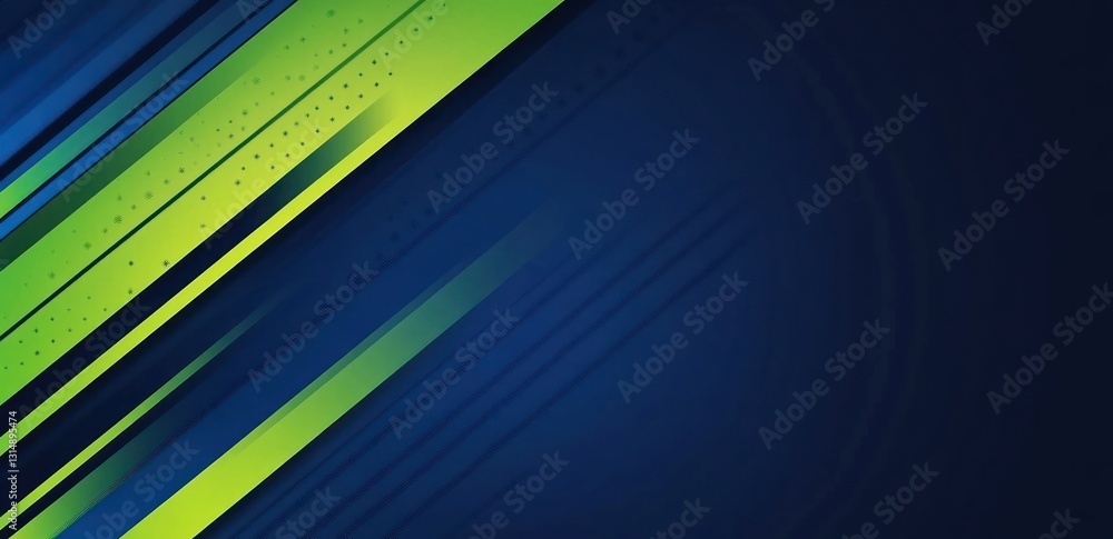 Poster vector background with a blue and green color scheme, featuring diagonal lines with gradients.