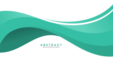 Tosca green creative wave business banner background