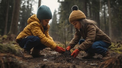 Happy child playing in outdoors in Spring
