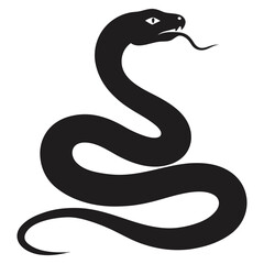 snake graphic icon snake black silhouette isolate vector