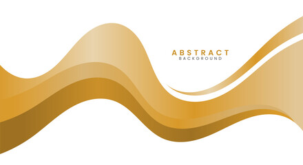 Golden creative wave business banner background
