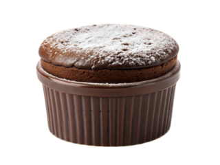 Decadent chocolate souffle delight home kitchen food photography cozy atmosphere top view, isolated on white or transparent background