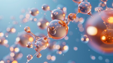 Artistic molecular structure with an organic molecular mesh integrated into a vivid 3d render that exemplifies high resolution design and futuristic aesthetics.