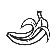 banana isolated on black