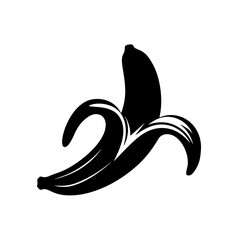 banana isolated on black