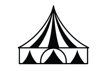 circus tent vector icon 