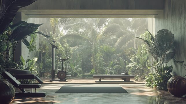 Tropical Gym Interior
