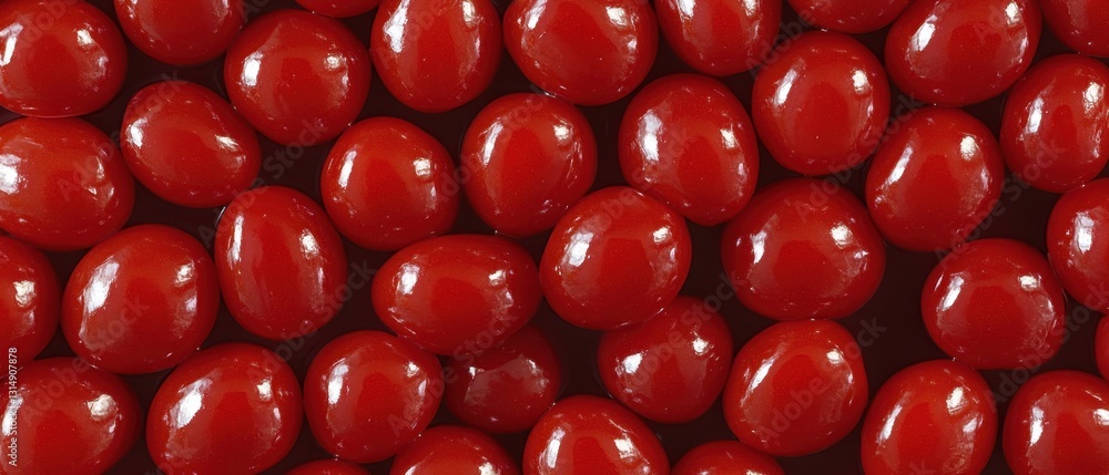 Poster glossy red candy background with vibrant color and texture creating a sweet and tempting visual trea