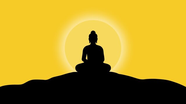 silhouette of buddha