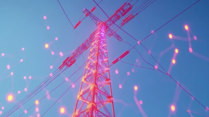 Futuristic Power Transmission Tower