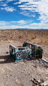 Las Vegas Drone Video Aerial Nevada Graffiti House in the Desert