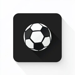 Obraz premium Icon of a soccer ball on a black background